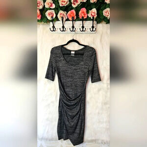 Real Appeal Ruched Front Knit Mini Dress